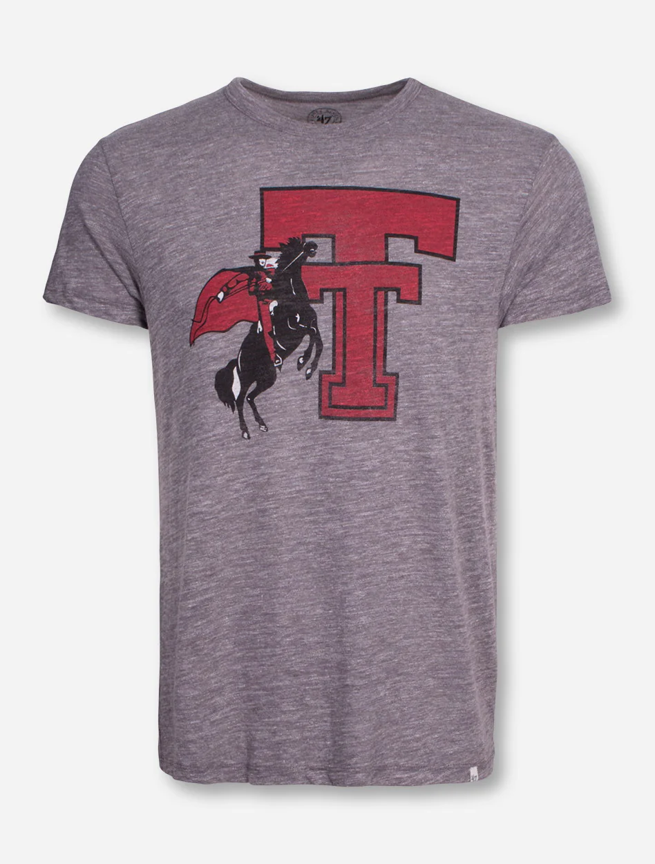 47 Brand Texas Tech Red Raiders Throwback Double T with Rearing Rider T-Shirt