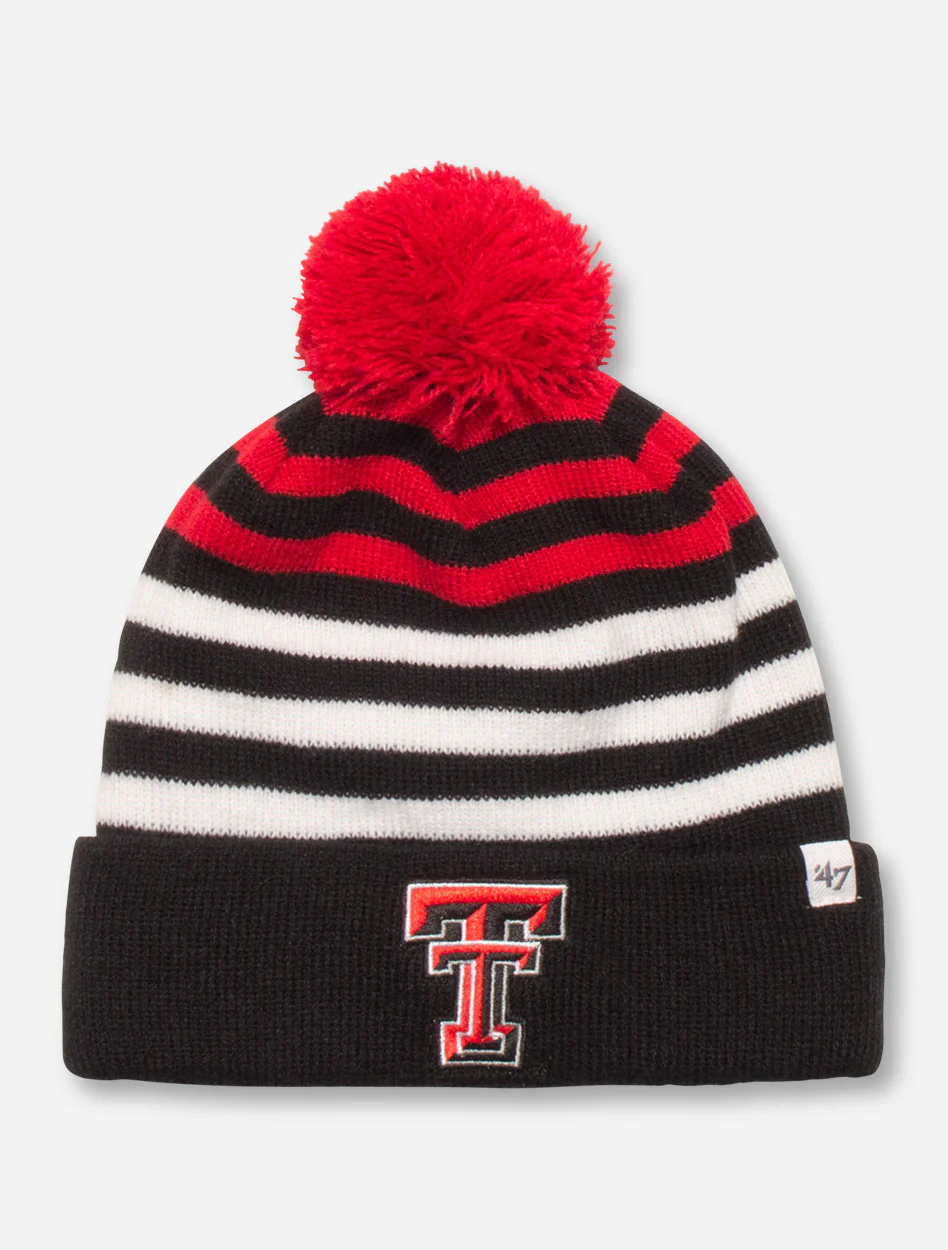 47 Brand Texas Tech "Yipes" YOUTH Black, Red & White Beanie