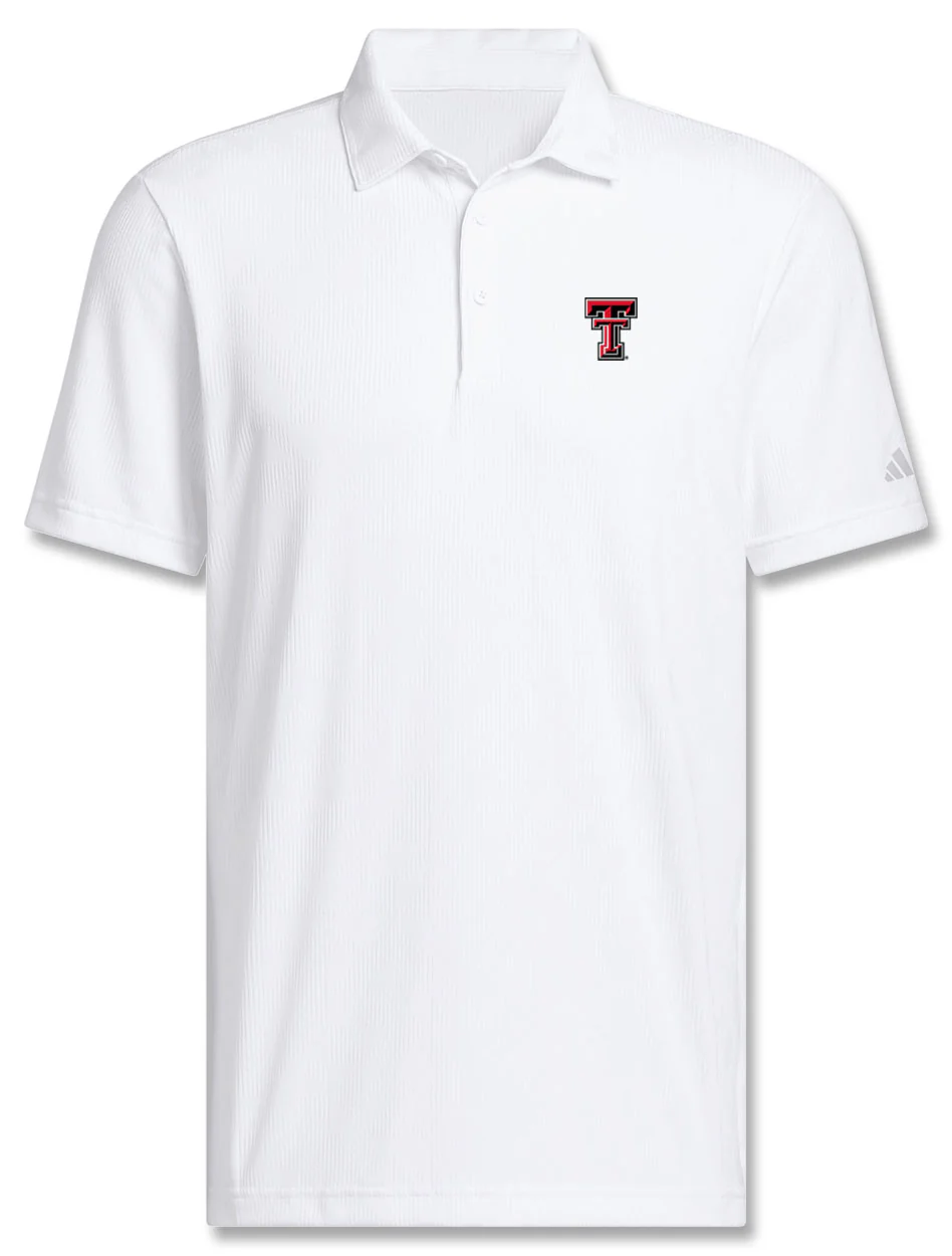 Adidas Texas Tech Golf "Course Commanders" Textured Jacquard Polo
