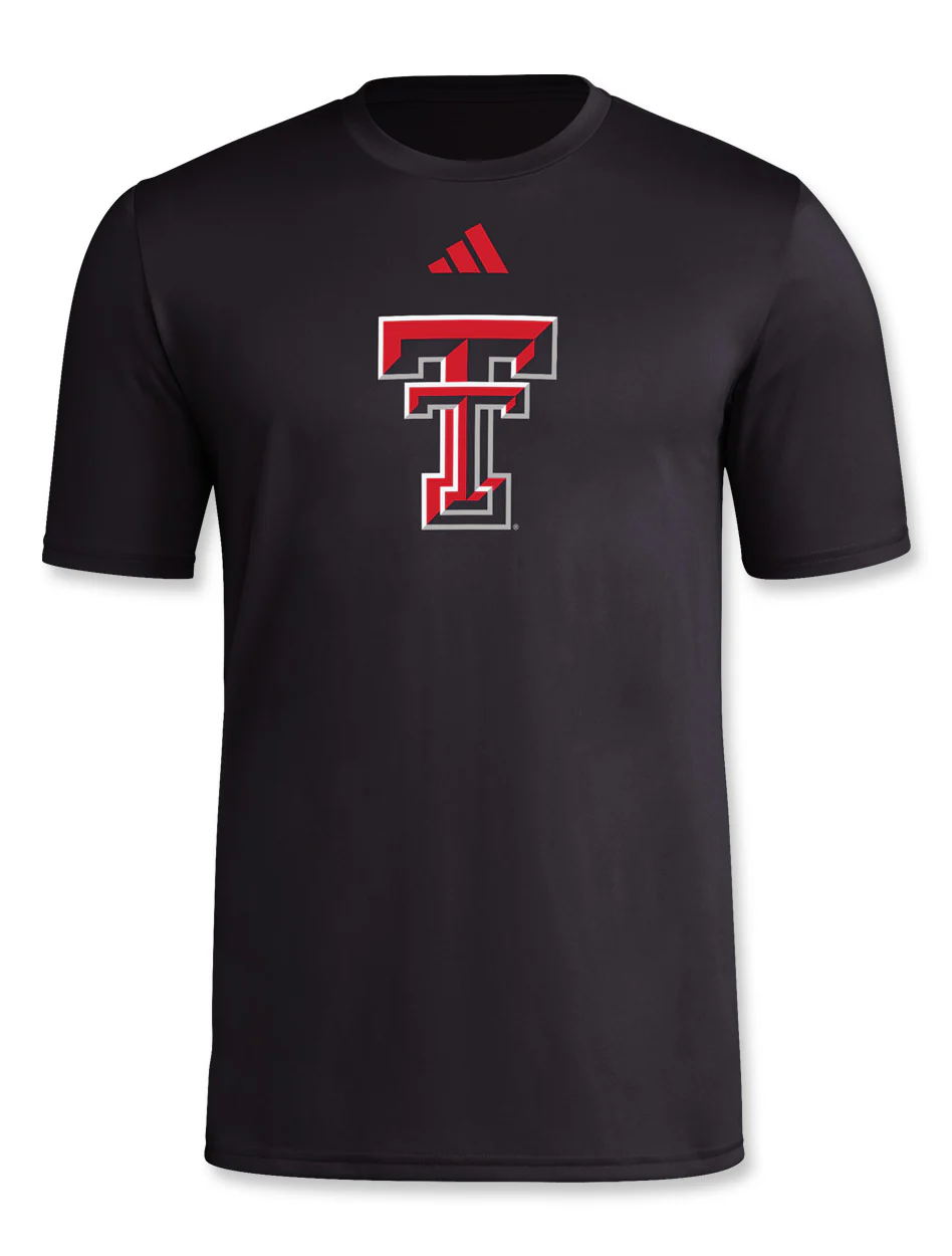 Adidas Texas Tech "Locker Double T Logo" 2024 Short Sleeve T-Shirt - Image 3