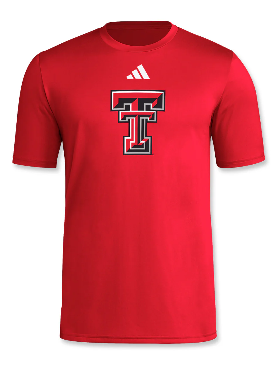 Adidas Texas Tech "Locker Double T Logo" 2024 Short Sleeve T-Shirt - Image 5