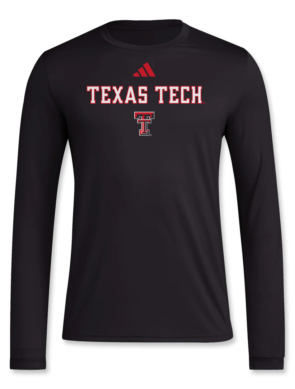 Adidas Texas Tech "Locker Wordmark" 2024 Long Sleeve T-Shirt - Image 3