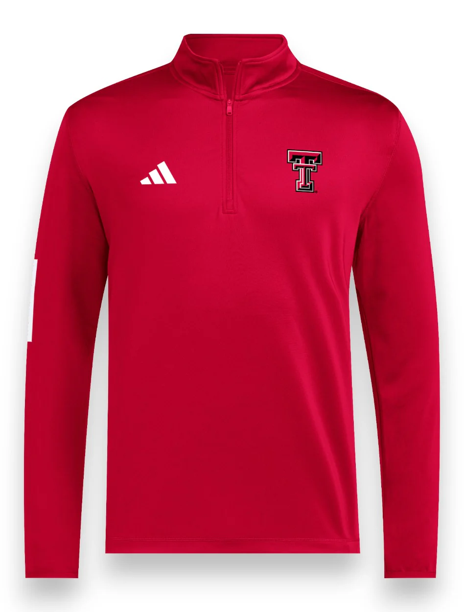 Adidas Texas Tech Sideline 1/2 Zip Pullover - Image 5