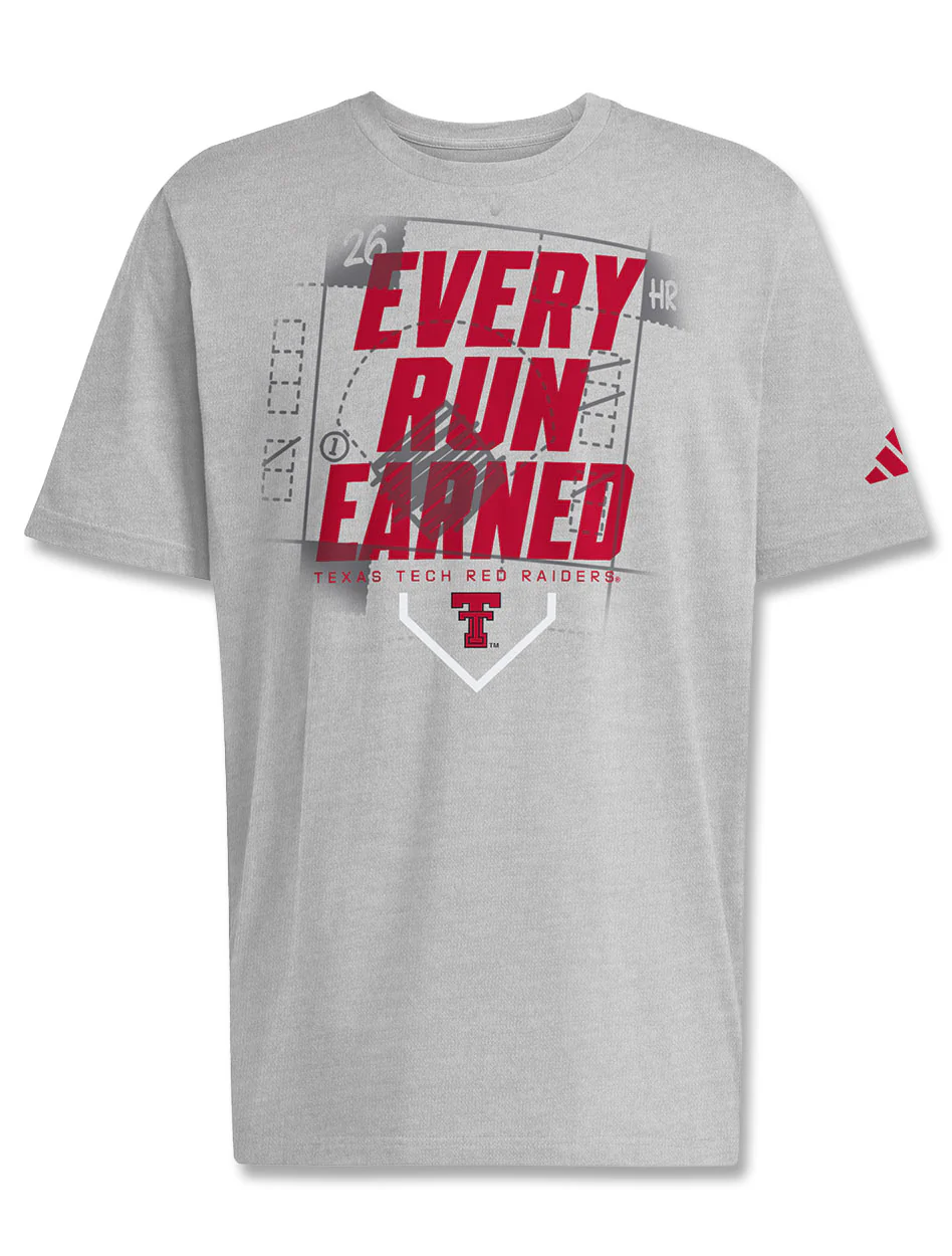 Adidas Texas Tech Softball "Every Run Earned" Short Sleeve T-Shirt (hm634)