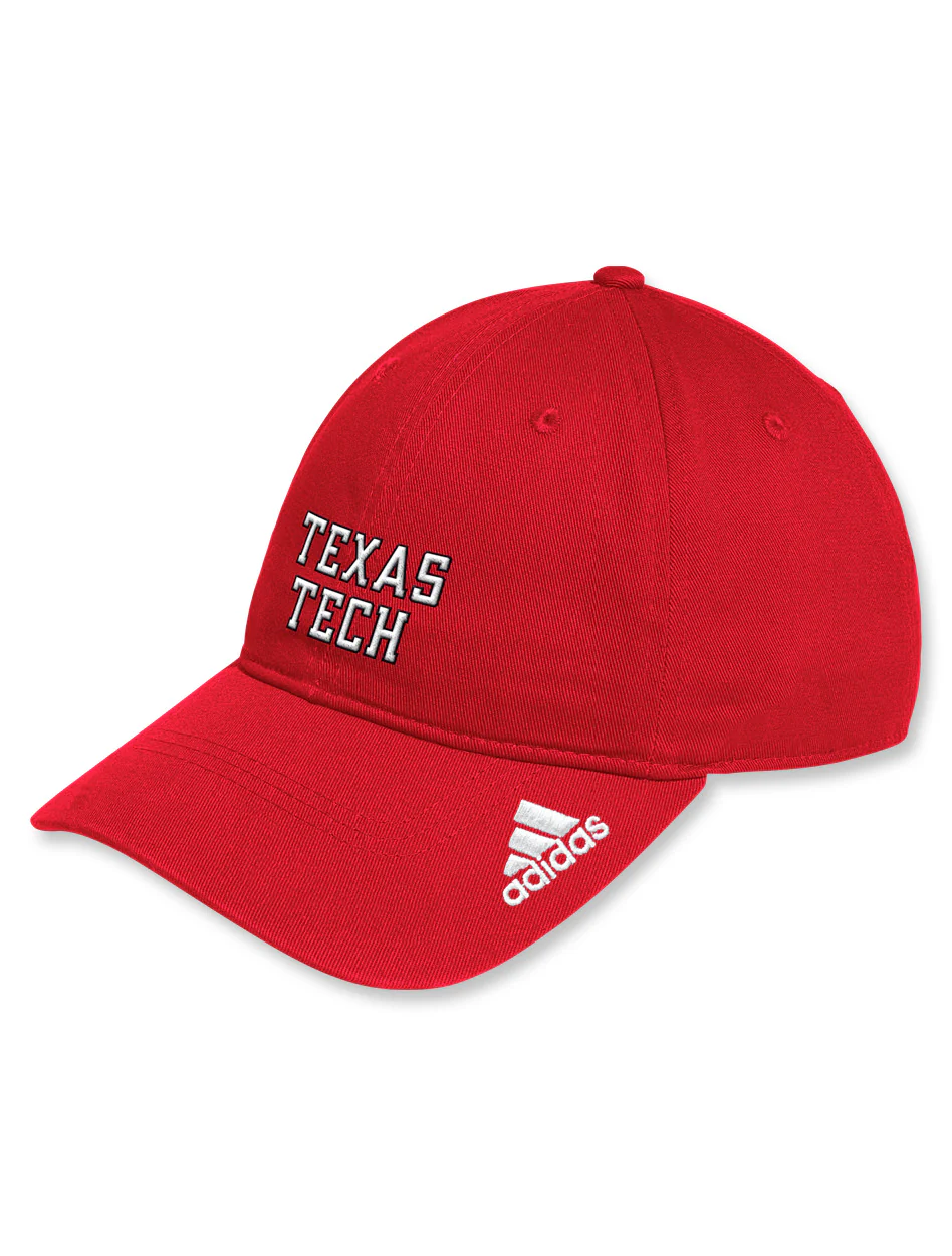 Adidas Texas Tech Stacked Slouch Adjustable Hat