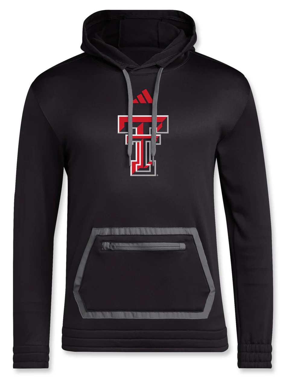 Adidas Texas Tech Team Issue "Locker Double T Logo" Pullover Hood - Image 3