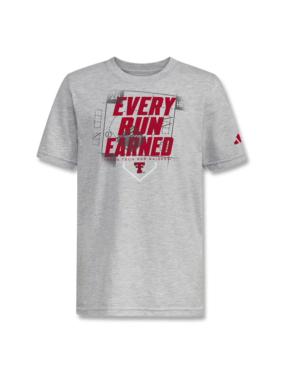 Adidas Youth Texas Tech Softball "Every Run Earned" Short Sleeve T-Shirt (hm633)