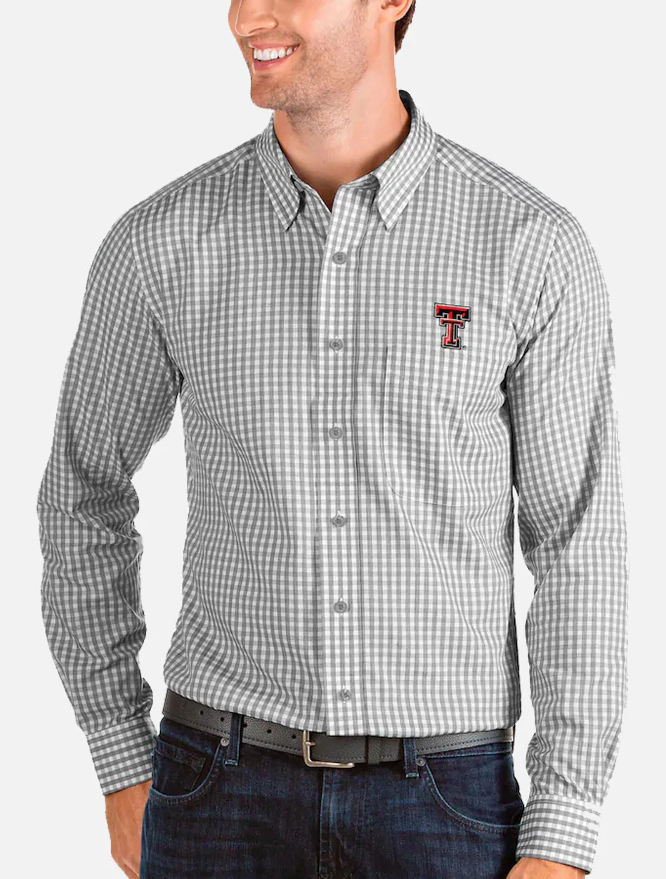 Antigua Texas Tech Red Raider Double T "Structure" Button Down