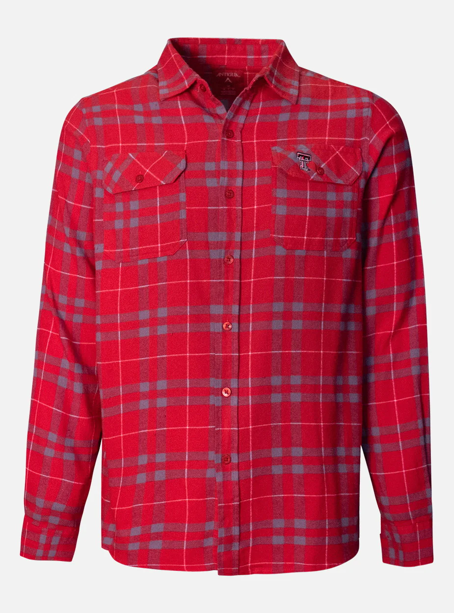 Antigua Texas Tech Red Raiders "Stance" Plaid Button Up Shirt - Image 3