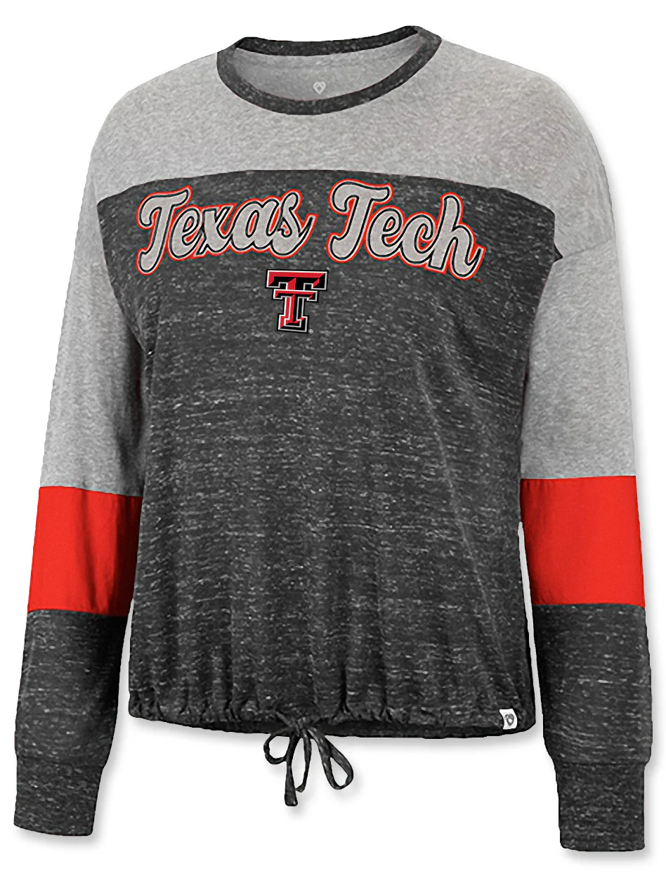 **Arena Texas Tech " Joanna" Women's Long sleeve Tie Front Shirt
