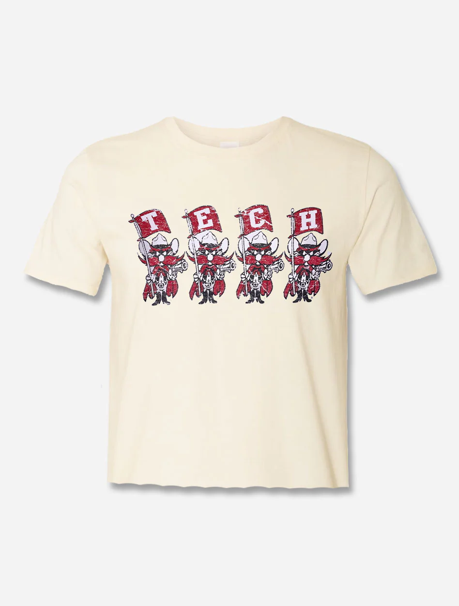 Blue 84 Texas Tech Red Raiders "Flag Squad" Crop Tee