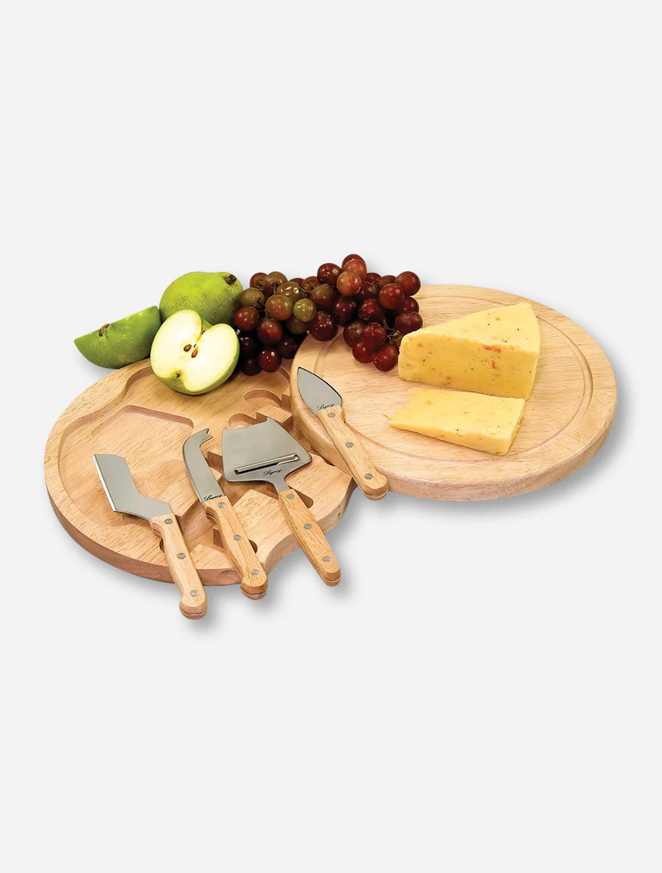 Circo Texas Tech Double T on Wooden Cutting Board & Cheese Knife Set - Image 3