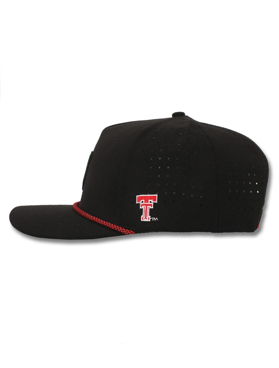 Texas Tech Dark Horse "Rubber Guns Up Cactus" Black Corded Sport Snapback Cap - Image 2