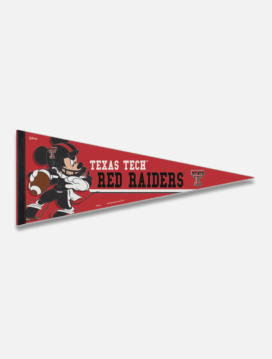 Disney x Red Raider Outfitter Texas Tech Mickey "Football Player" Pennant