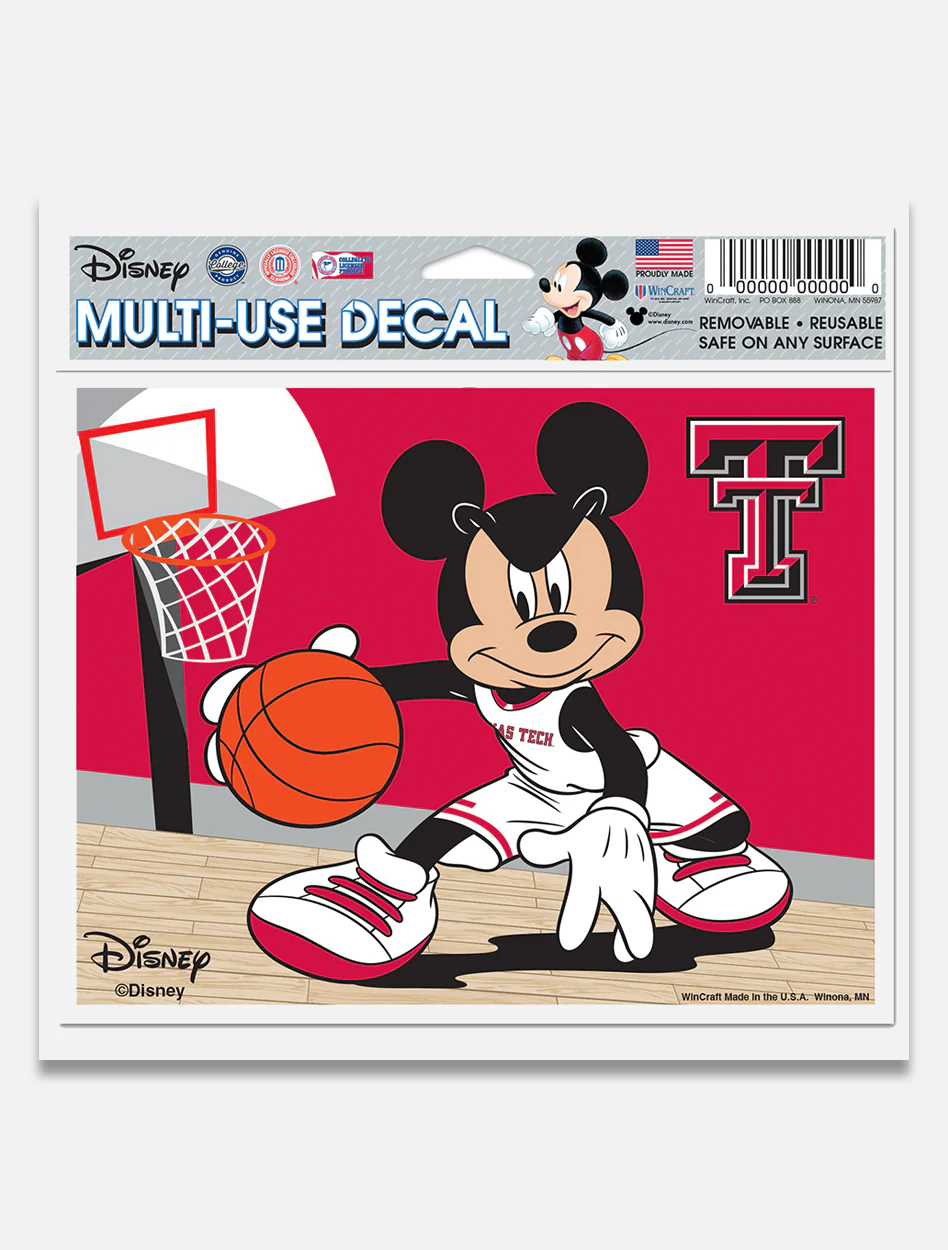Disney x Red Raider Outfitter Texas Tech Mickey "Basketball Court" Decal