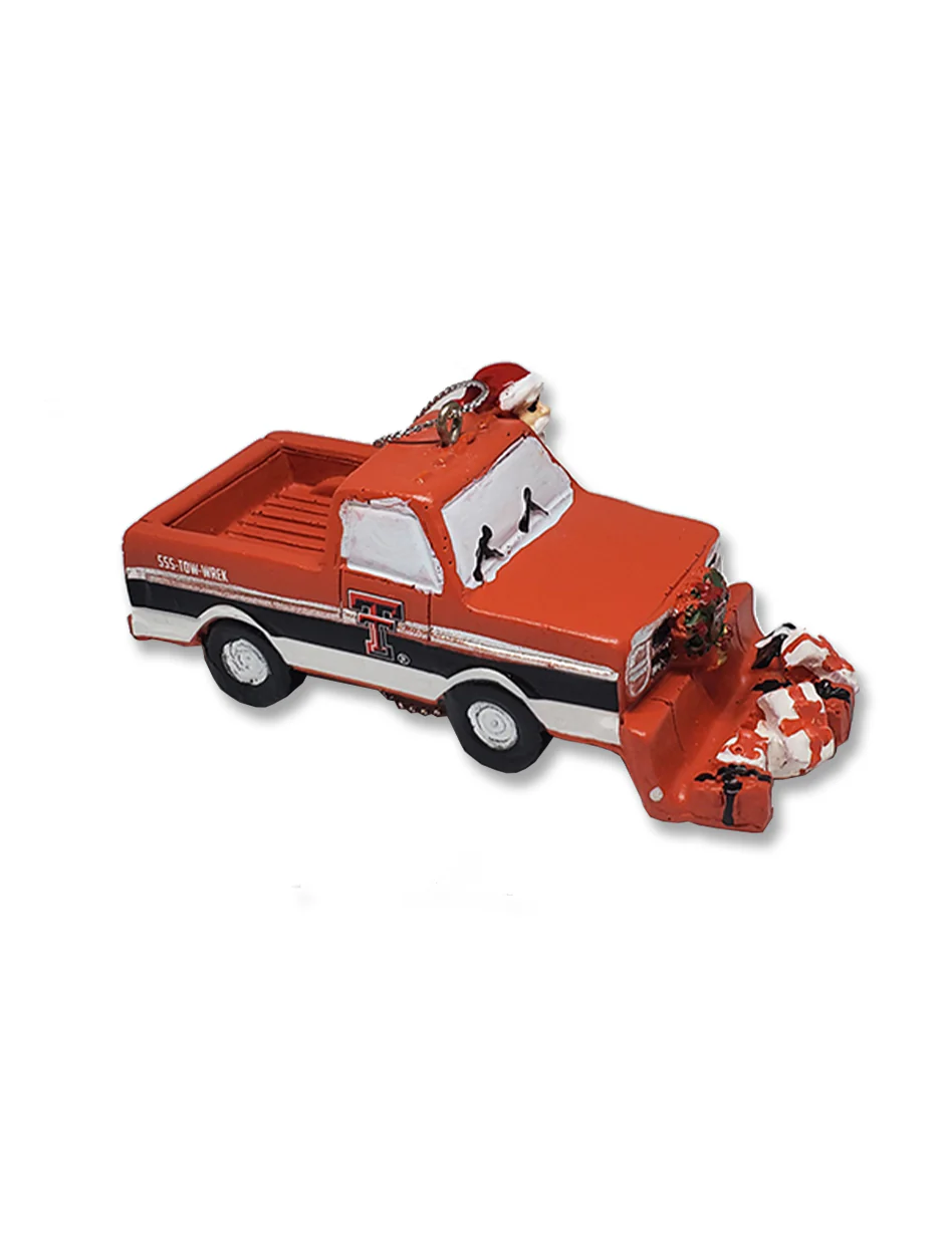 Texas Tech "Snow Plow Santa" Ornament - Image 2