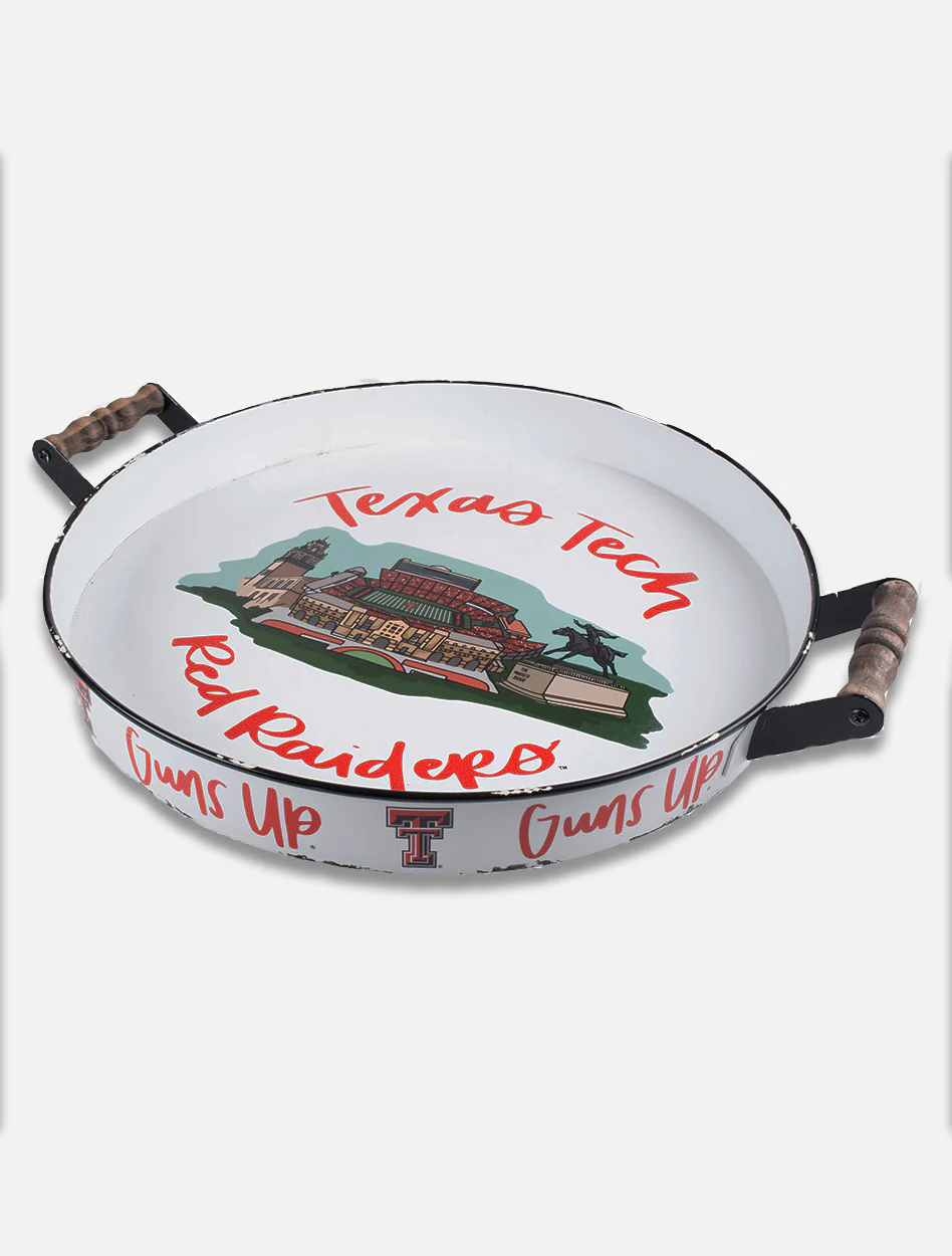 Glory Haus Texas Tech Red Raiders Double T "Stadium Landmark" Enamel Tray