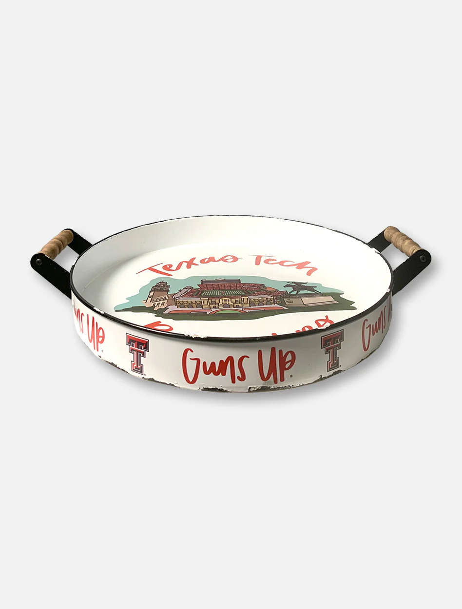 Glory Haus Texas Tech Red Raiders Double T "Stadium Landmark" Enamel Tray - Image 3