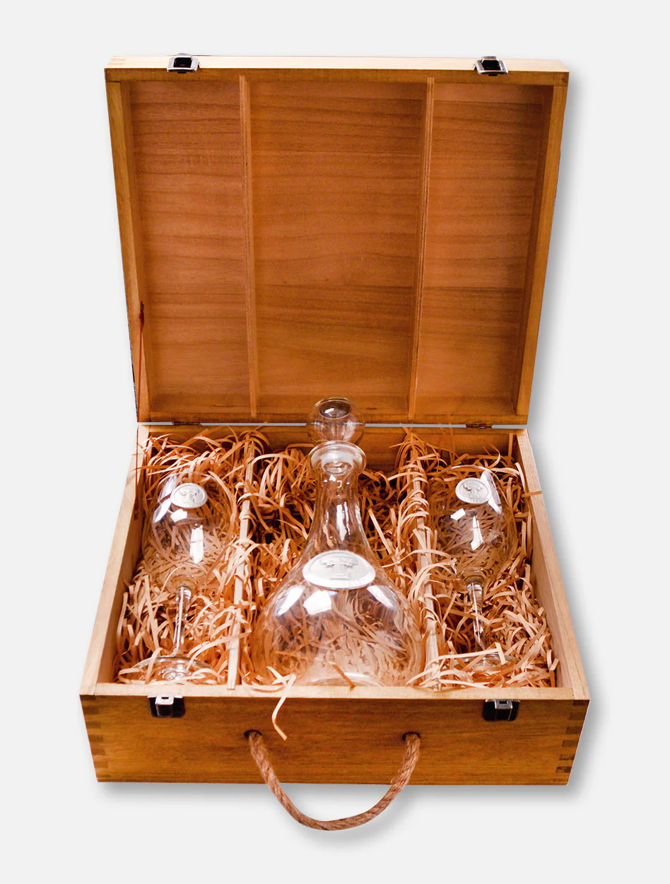 Heritage Pewter Texas Tech Wine Decanter and Glasses in Chest Gift Box - Image 5