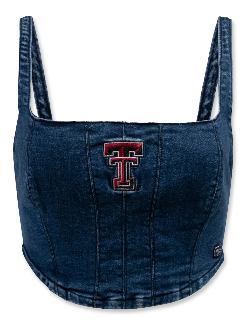 Hype & Vice Texas Tech Denim Corset - Image 2