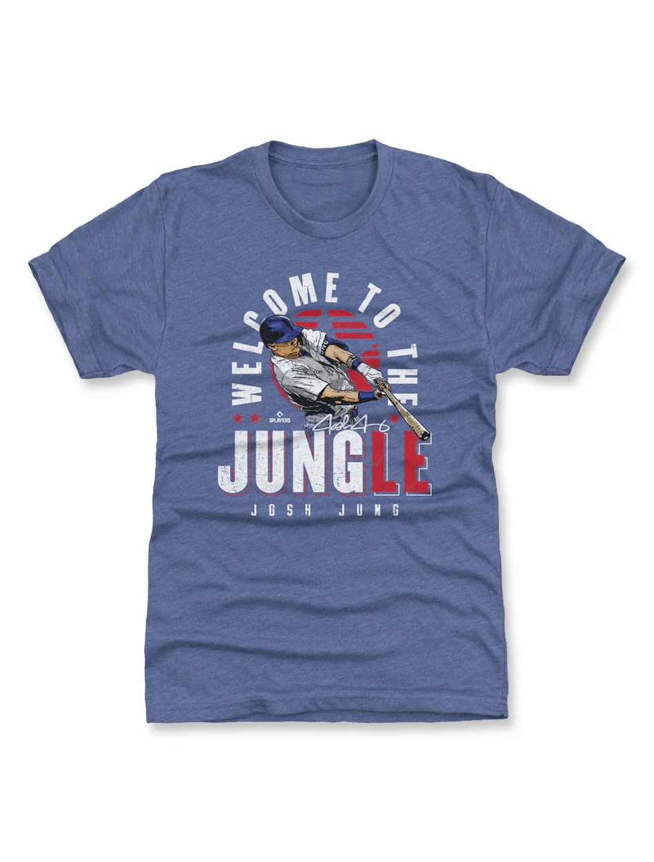 Josh Jung "Welcome to the Jungle" Blue T-Shirt