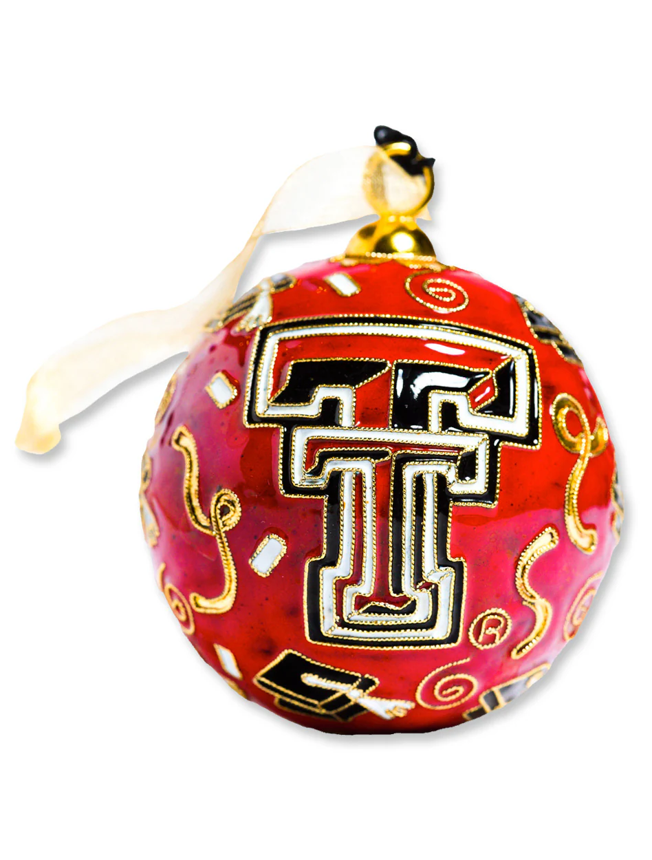 Kitty Keller Texas Tech Graduate Double T Ornament - Image 2