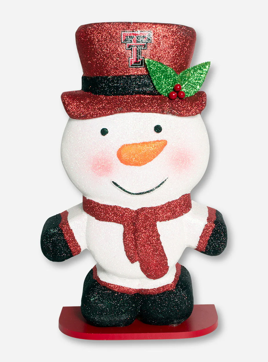 Large Glitter Snowman Christmas Decoration - Image 2