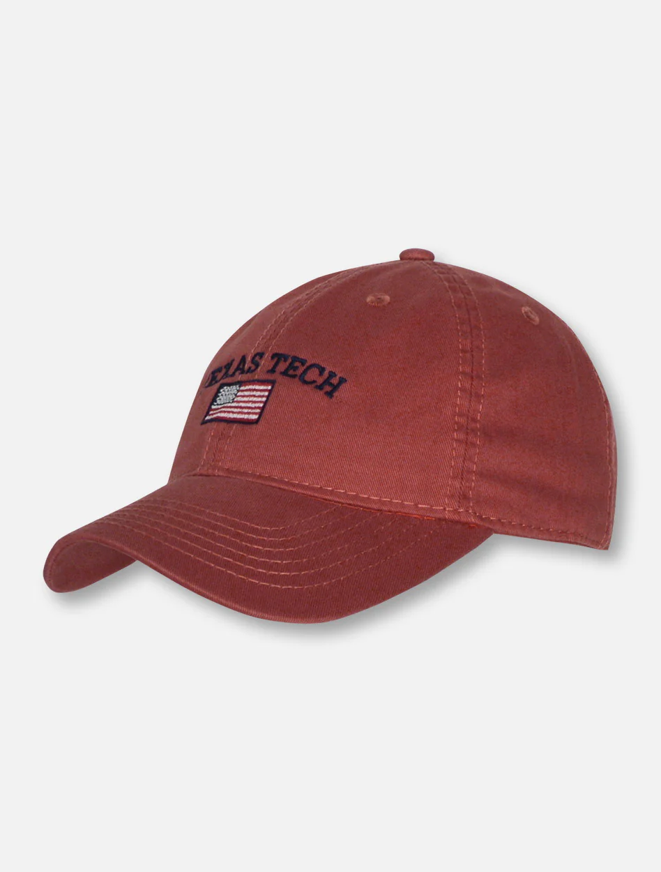 Legacy Texas Tech Red Raiders Arch over American Flag Adjustable Cap