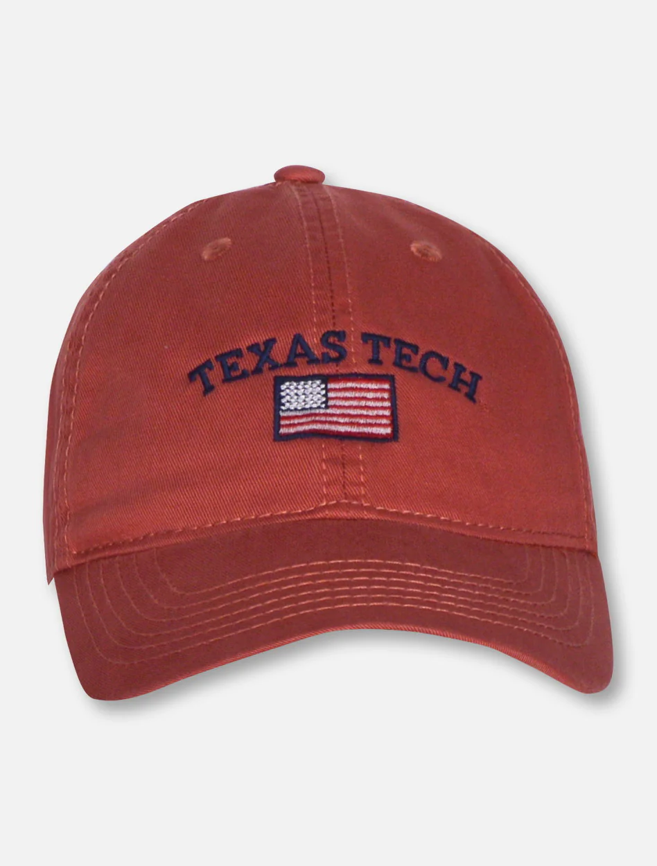 Legacy Texas Tech Red Raiders Arch over American Flag Adjustable Cap - Image 3
