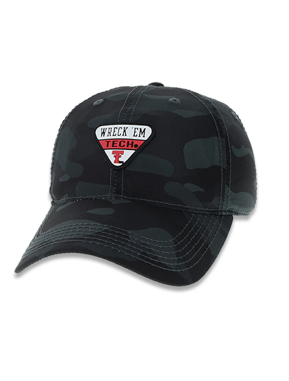 Legacy "Wreck'em Tech" Triangle Rubber Patch on Camo Cool Fit Adj. Cap