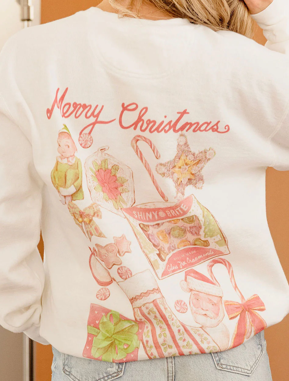 Livy Lu "Christmas Memorabilia" Comfort Colors Crew Sweatshirt - Image 3