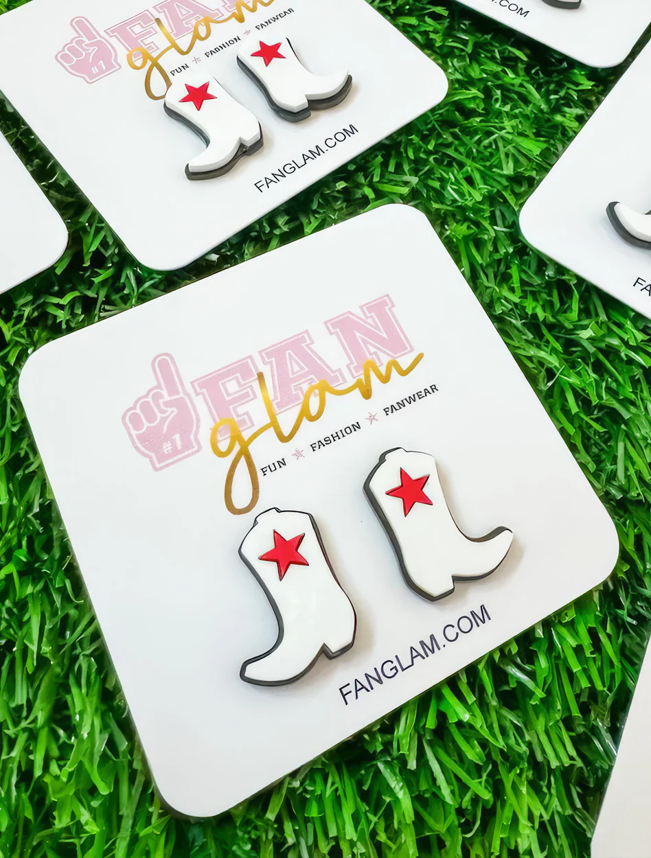 Mini Tri-Color Boot Stud Earrings