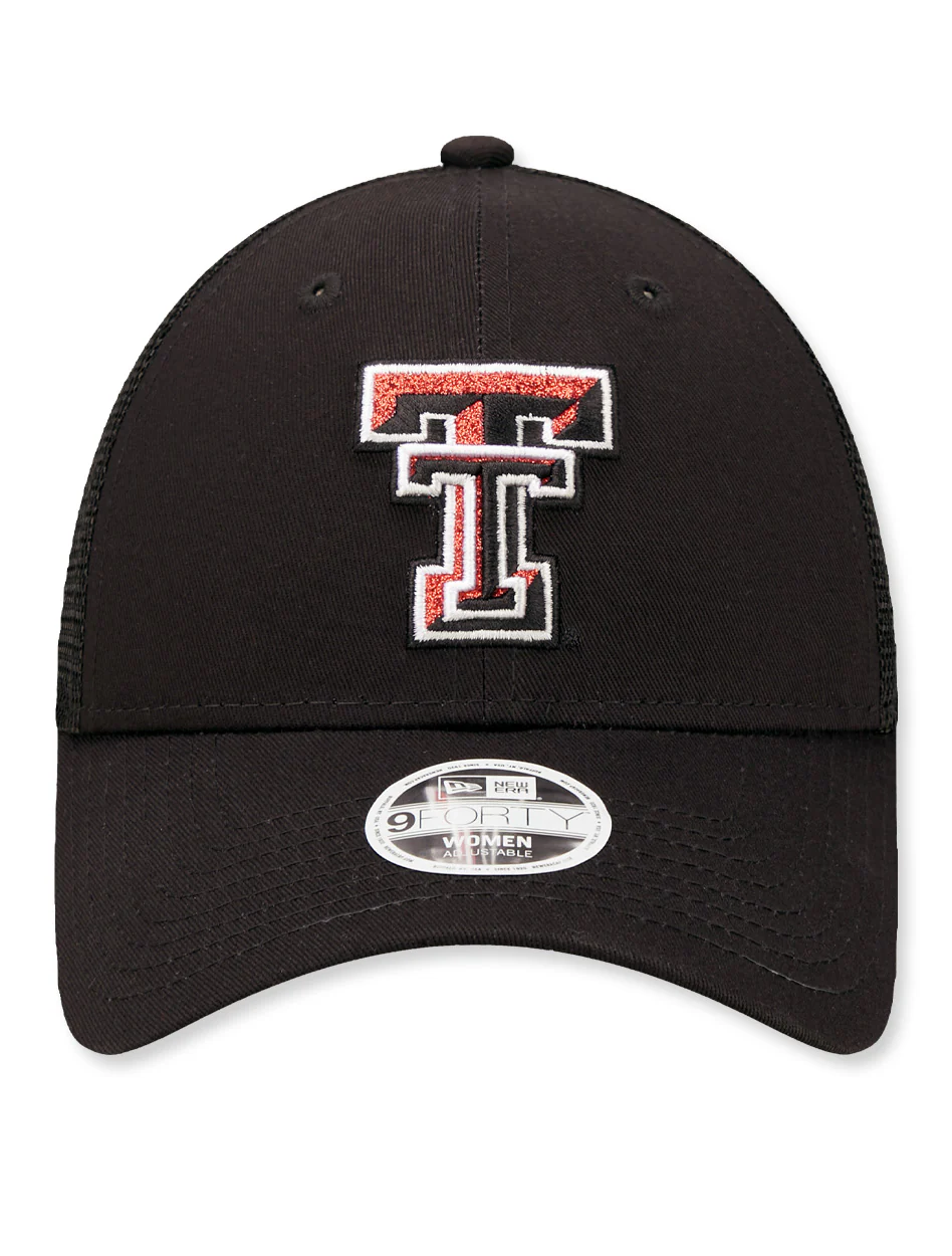 New Era 940 WOMENS Texas Tech Glitter Double T Snapback Cap - Image 3
