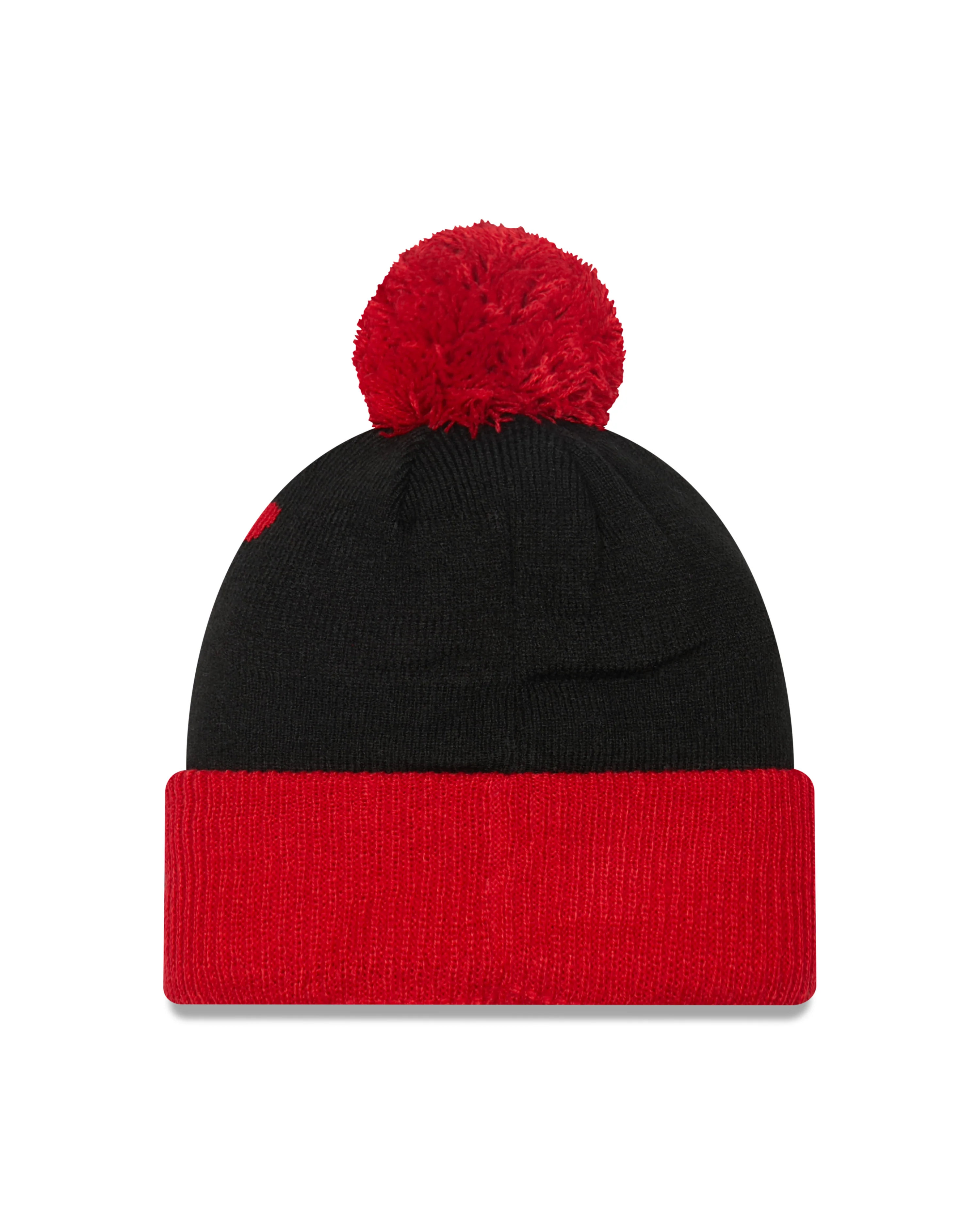 New Era Texas Tech "Confident" Fleece Lined Cuffed Beanie w/ Pom - Image 2