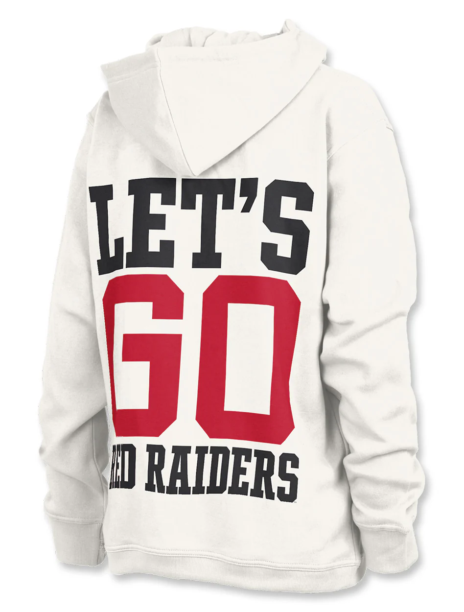 Pressbox Texas Tech "Big Print Block" Hooded Oversized Fleece
