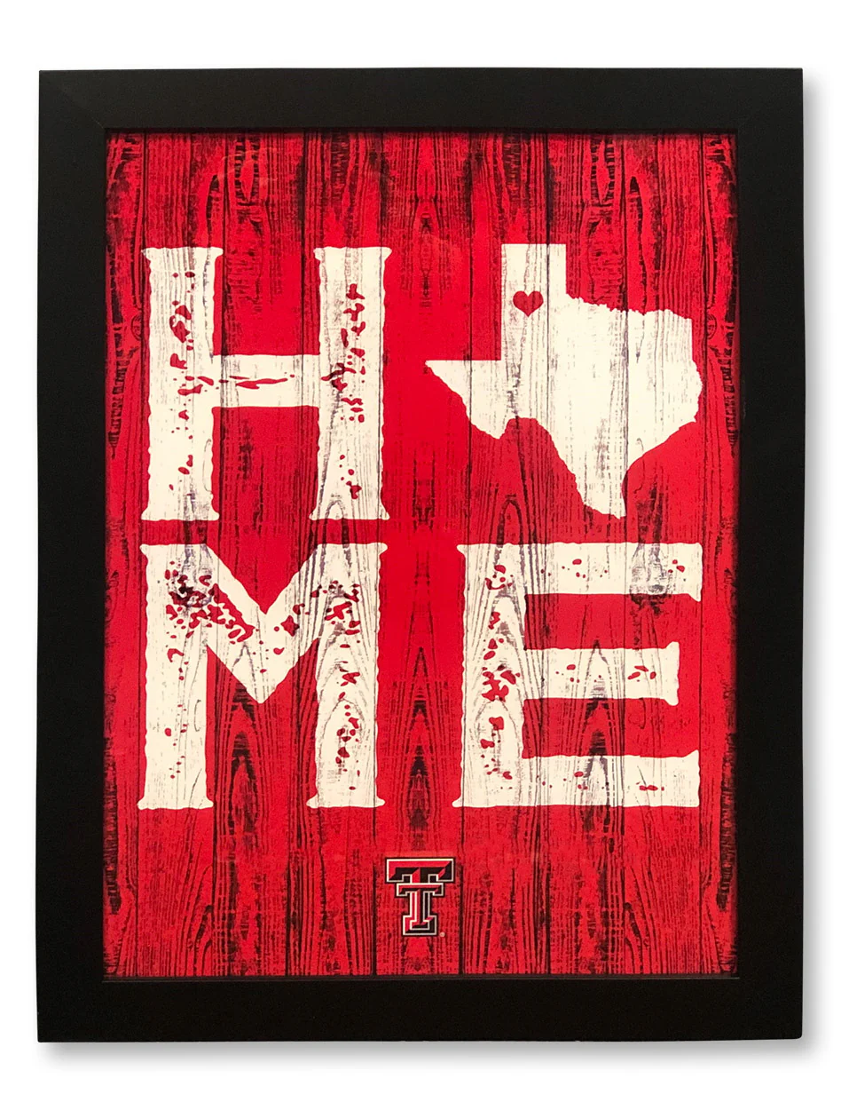 Prints Charming Texas Tech Red Raiders "Home" Wall Decor