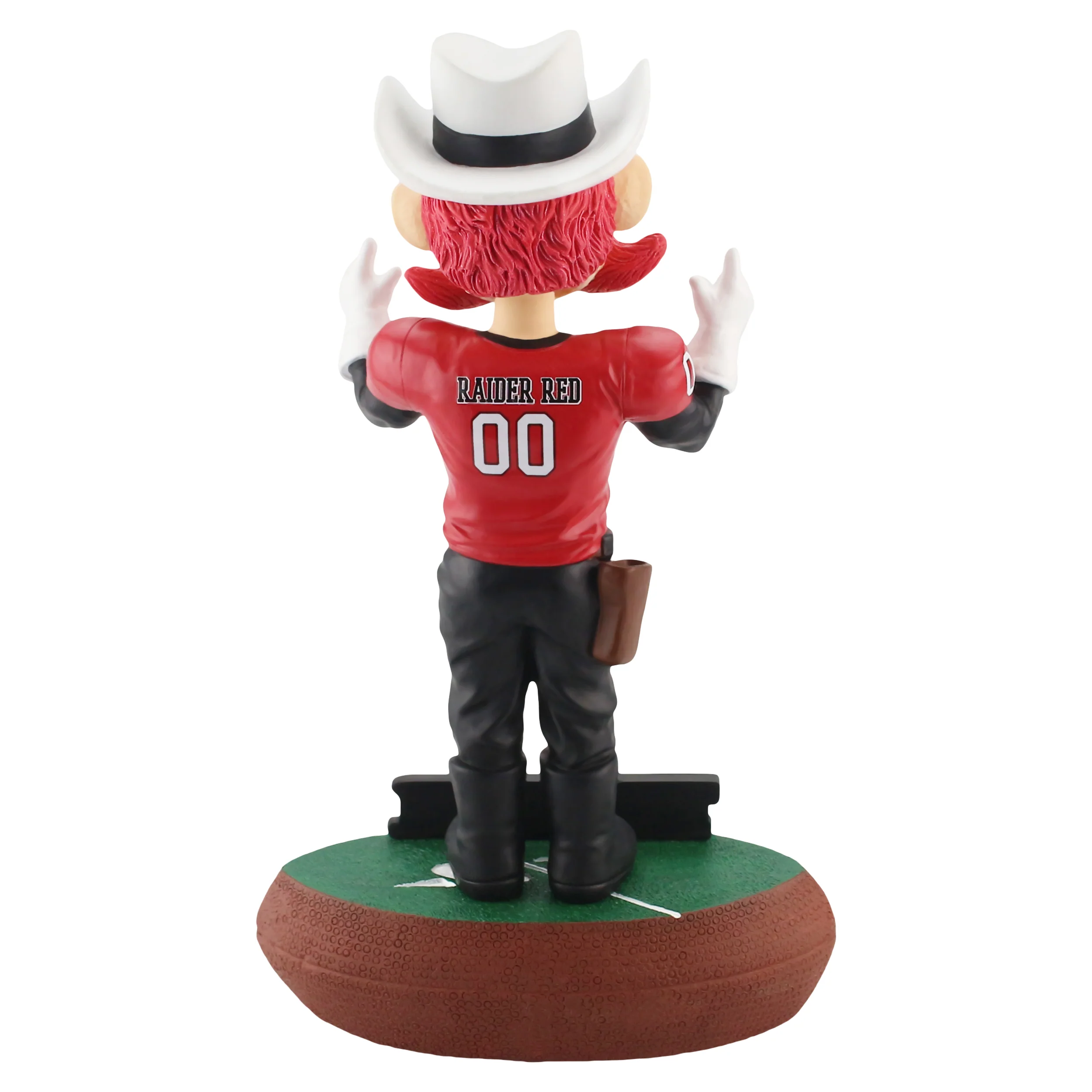 Raider Red "Baller" Bobble Head Standing on a Football - Image 2