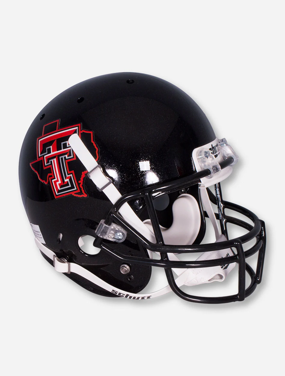 Schutt Texas Star on Black Replica Helmet - Texas Tech - Image 2