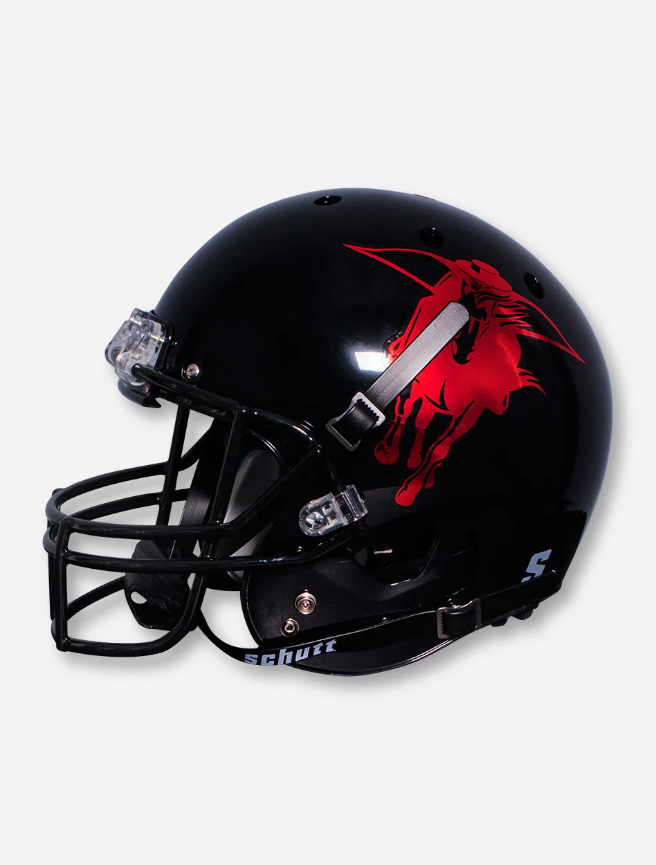 Schutt Texas Tech Metallic Masked Rider Black Replica Helmet