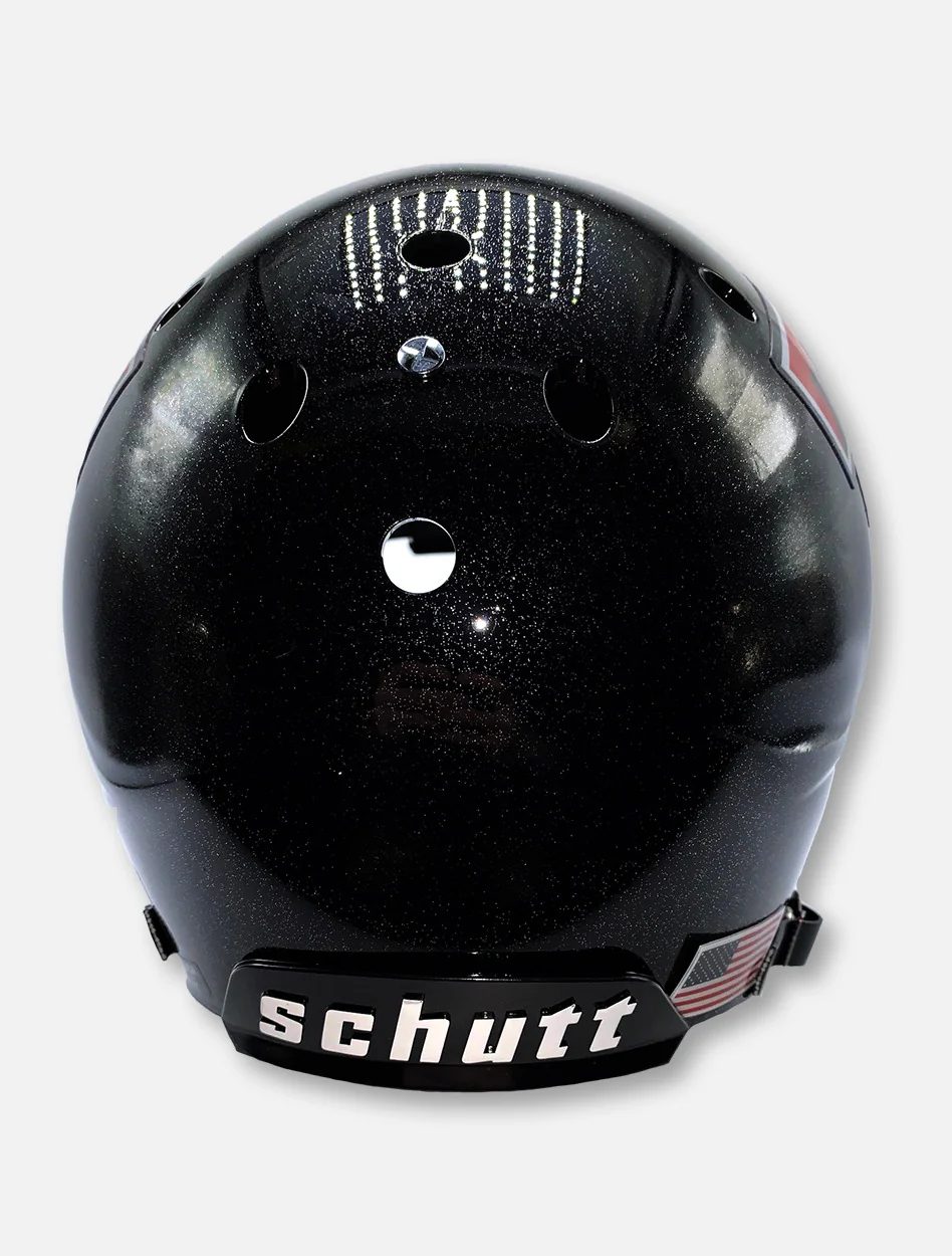 Schutt Texas Tech Red Raiders Bass Boat Reflective Finish Black Replica Helmet - Image 4