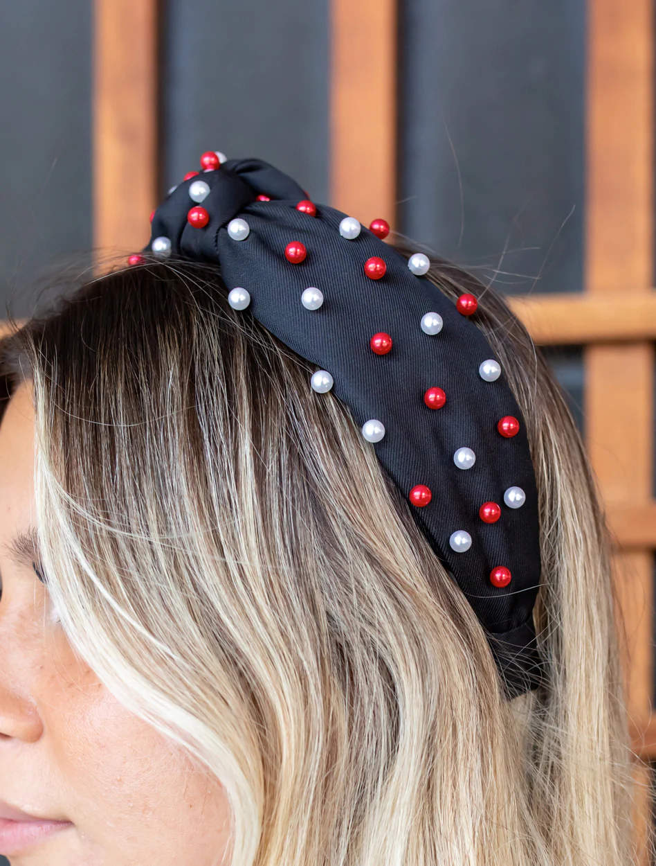 Team Color "Pearls" Knot Headband