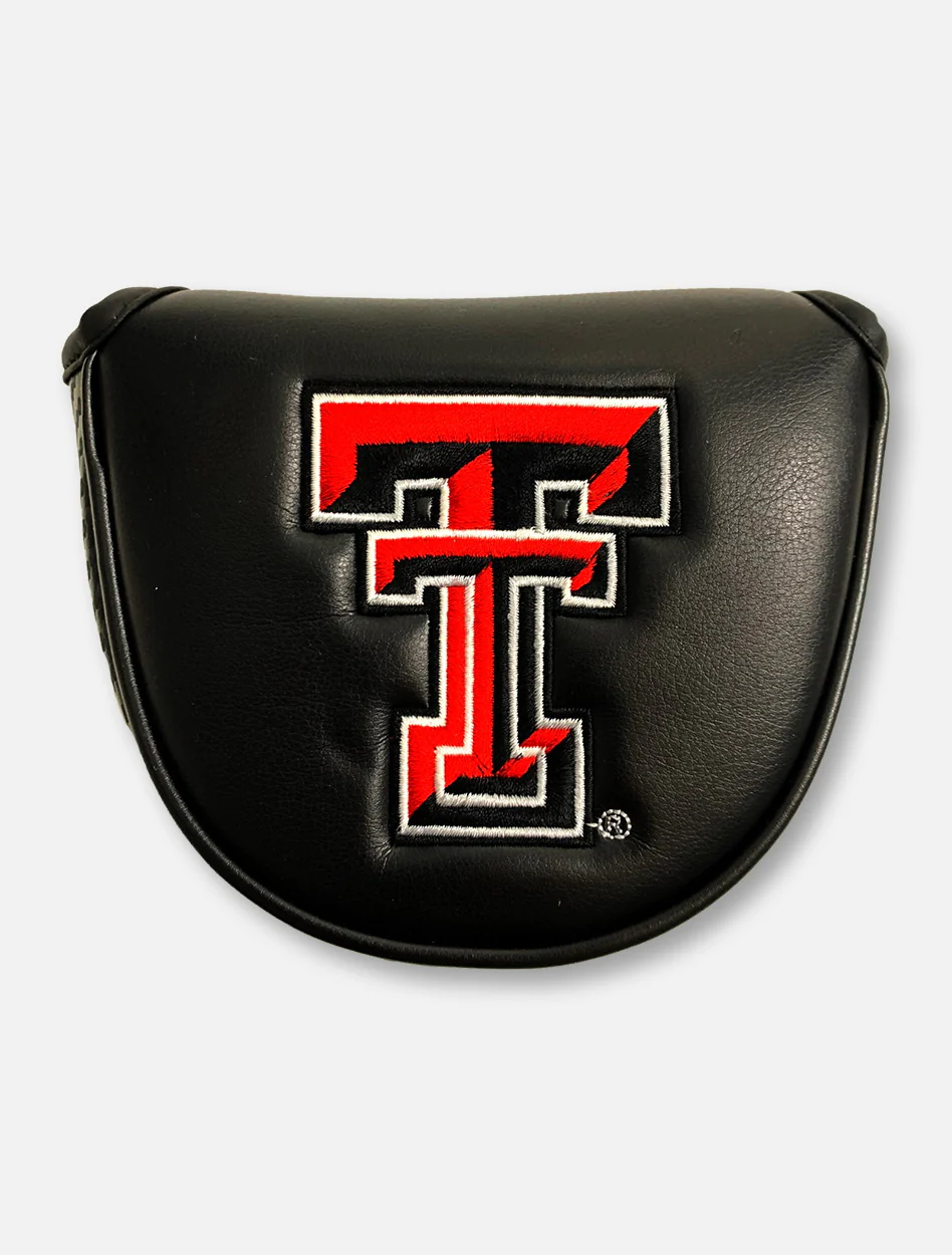 Team Effort Texas Tech Red Raiders Double T Black Leather Mallet Putter Cover - Image 2