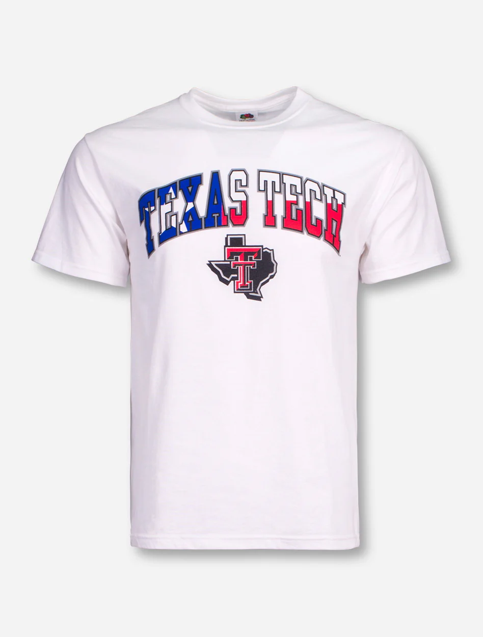 Texas Flag Arch Over Lone Star Pride T-Shirt - Texas Tech - Image 3