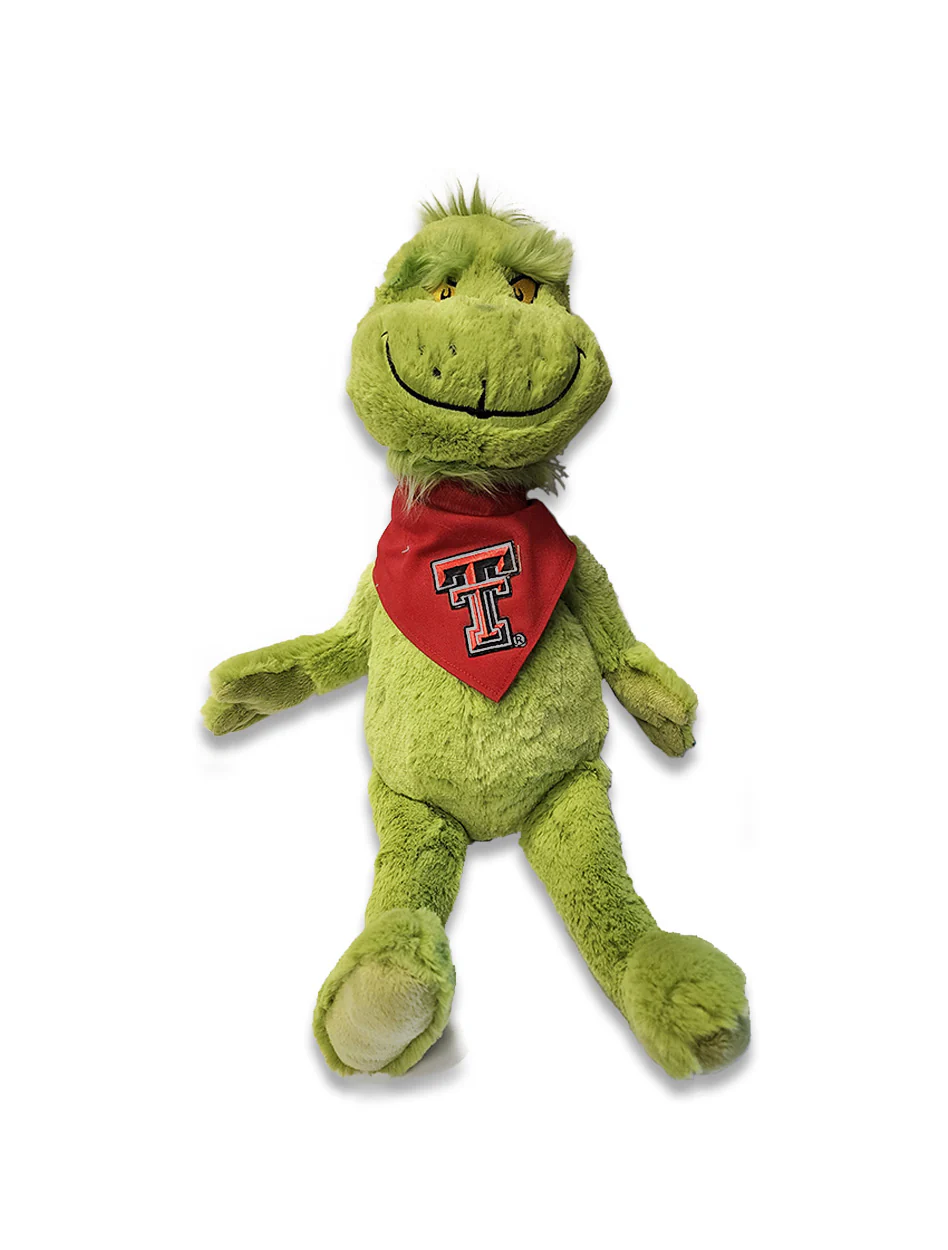 Texas Tech "Grinch" Stuffed Animal w/ Bandana