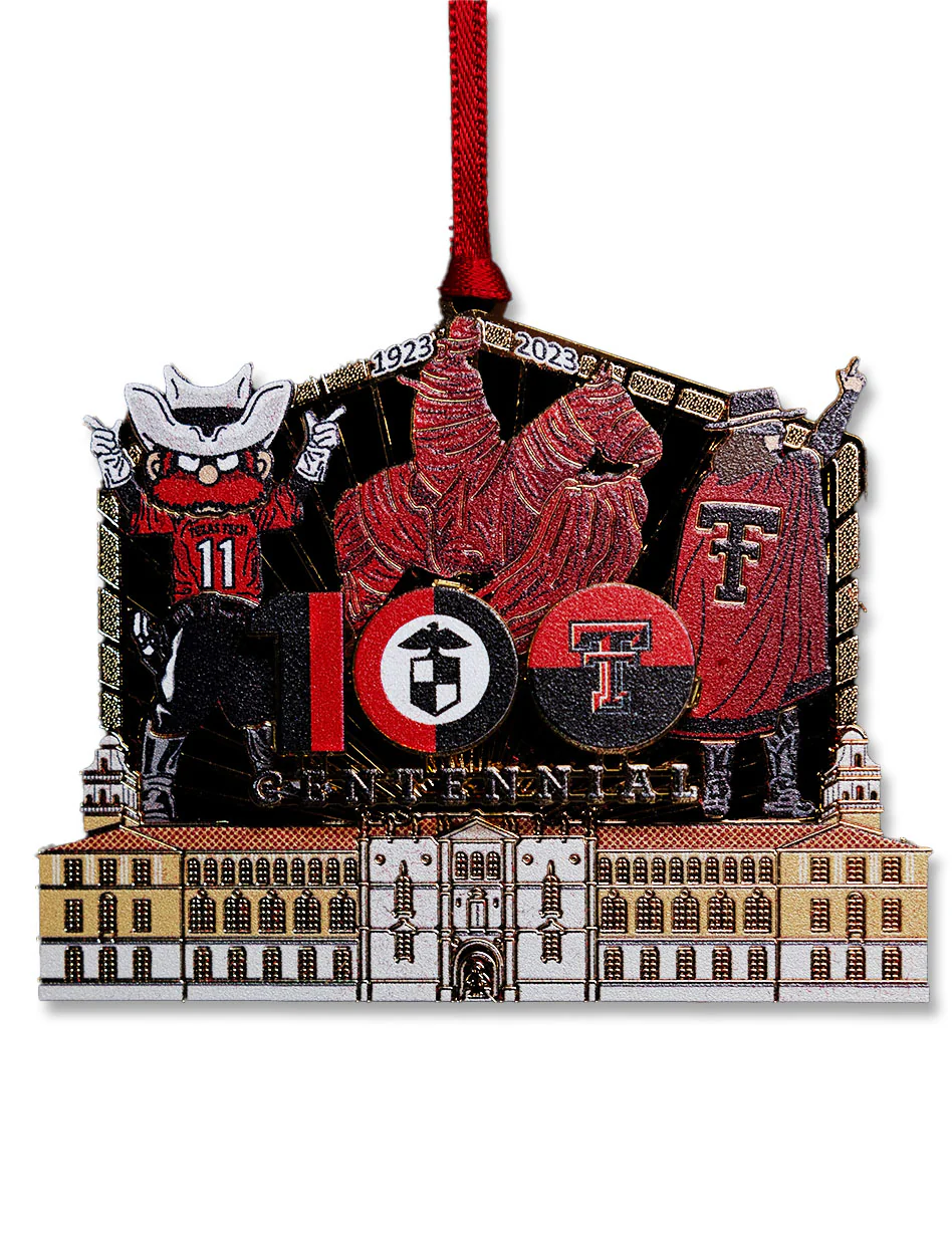 OFFICIAL Texas Tech 2023 "Centennial Celebration" 27th Ornament