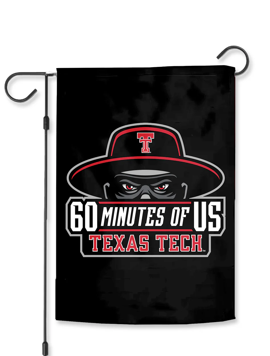 Texas Tech "60 Minutes Of Us" 12" x 18" Garden Flag