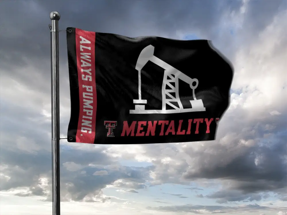 Texas Tech "Always Pumping" 3'x5' Black Deluxe Flag - Image 2