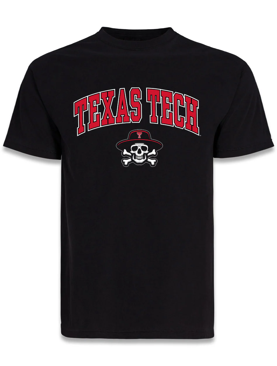 Texas Tech "Arch Over Bones" Black Comfort T-Shirt