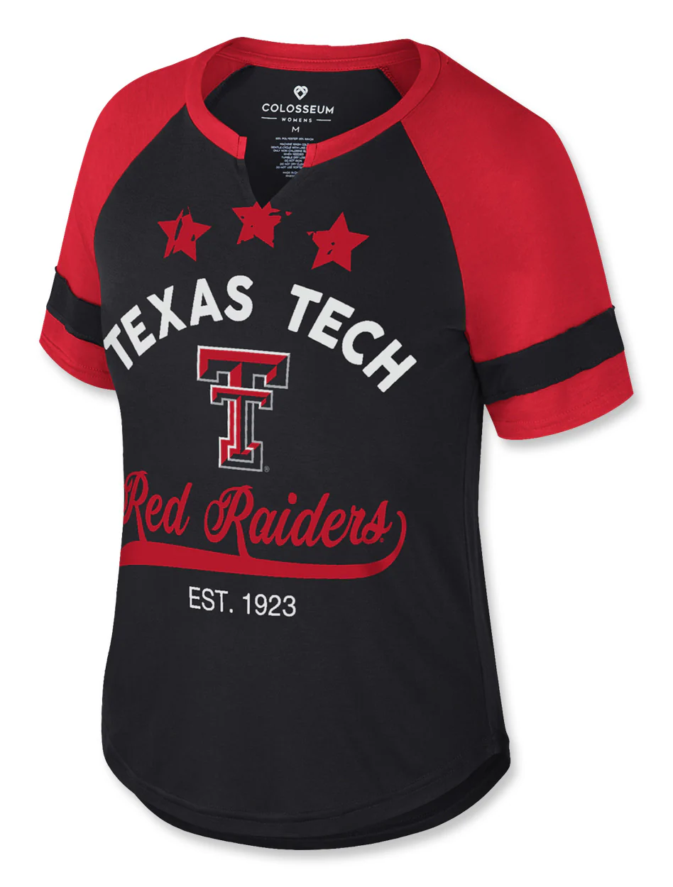 Texas Tech Arena "Crown of Fire" Women's V-Notch Top