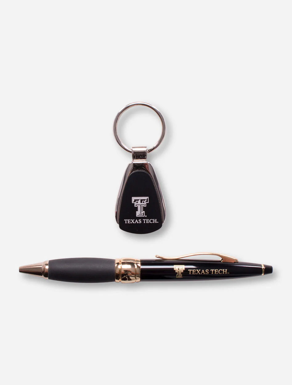 Texas Tech Ballpoint Pen and Teardrop Keychain Gift Set - Image 2